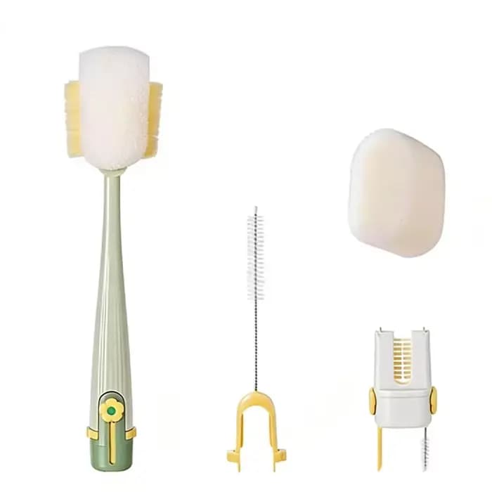 Brosse de nettoyage de tasses 5 en 1, nettoyeur d'écart de bouteille, brosse de nettoyage de fentes 