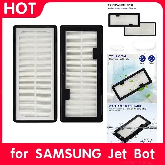 HEPA PUND-Lot de 2 pièces de rechange lavables pour aspirateur Samsung Jet Bot AI + et Jet Bot +, po