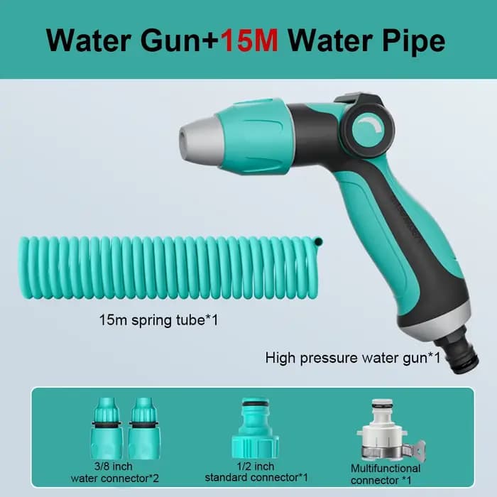 Pistolet de lavage de voiture haute pression avec tuyau télescopique de 15 à 20 mètres, nettoyeur ha