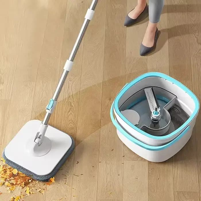 Serpillères avec seau séparant l'eau sale de l'eau propre, rotation à 360 °, sans lavage des mains, 