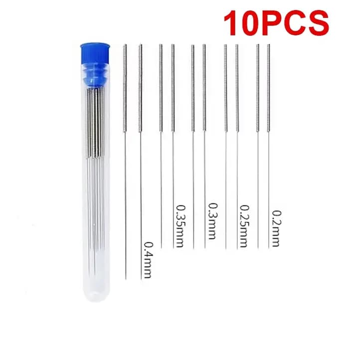Kit de buse de nettoyage en acier inoxydable, 10 pièces, essuie-glace, buse d'imprimante 3D, cuisini