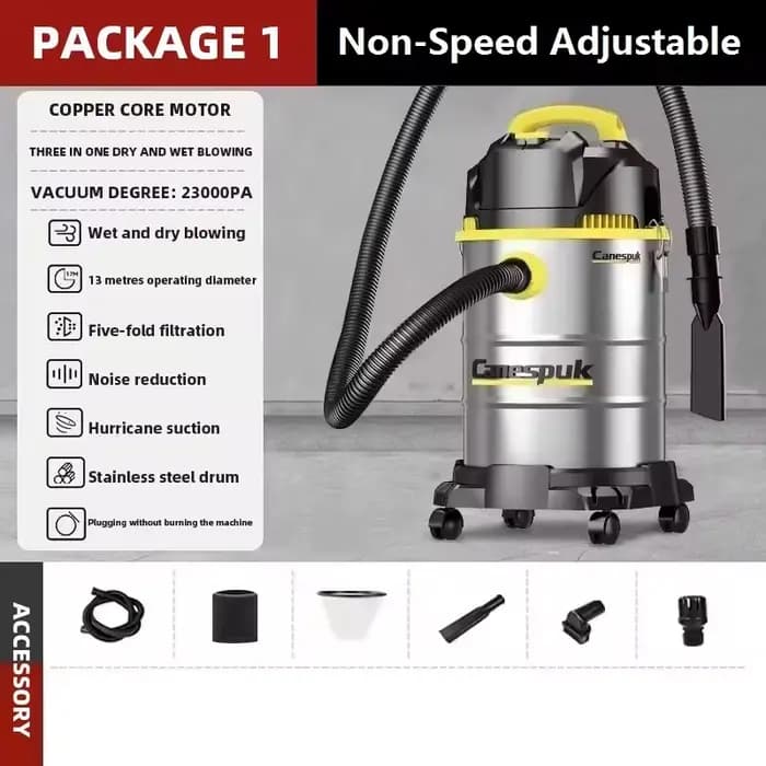 Aspirateur sec et humide 3 en 1 25L/40L, aspirateur industriel commercial haute puissance pour lavag