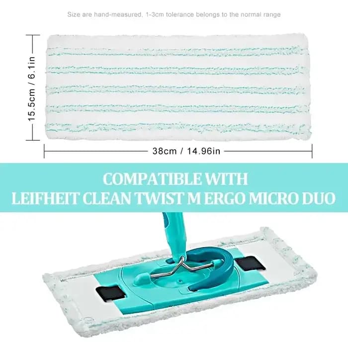 Tampon de nettoyage de sol pour Leifheit, lingettes nettoyantes, tampon de remplacement pour gril à 