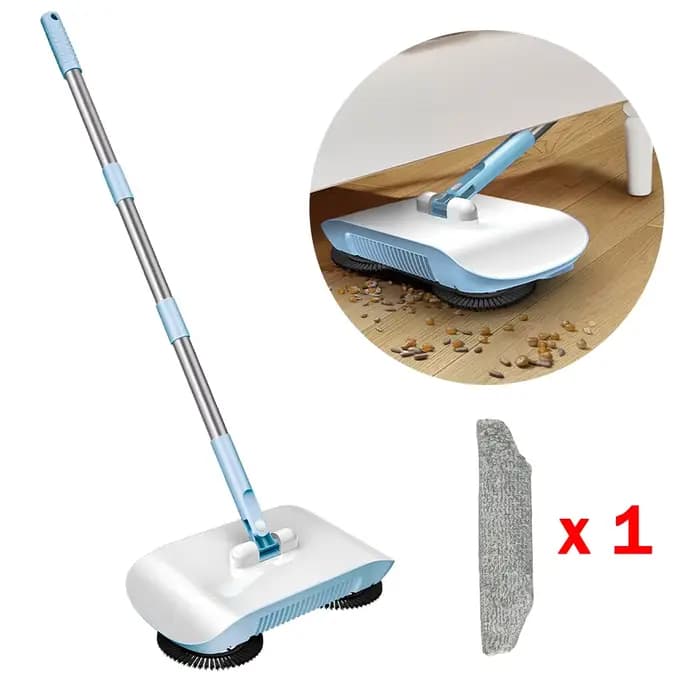 Balayeuse à pousser 3-en-1 pour le nettoyage domestique – Aspirateur humide et sec – Balai pour pers