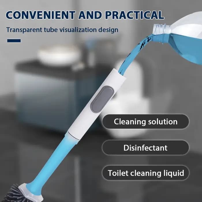 Brosse de toilette en Silicone à pulvérisation d'eau, avec brosse TPR murale respirante, manche Long