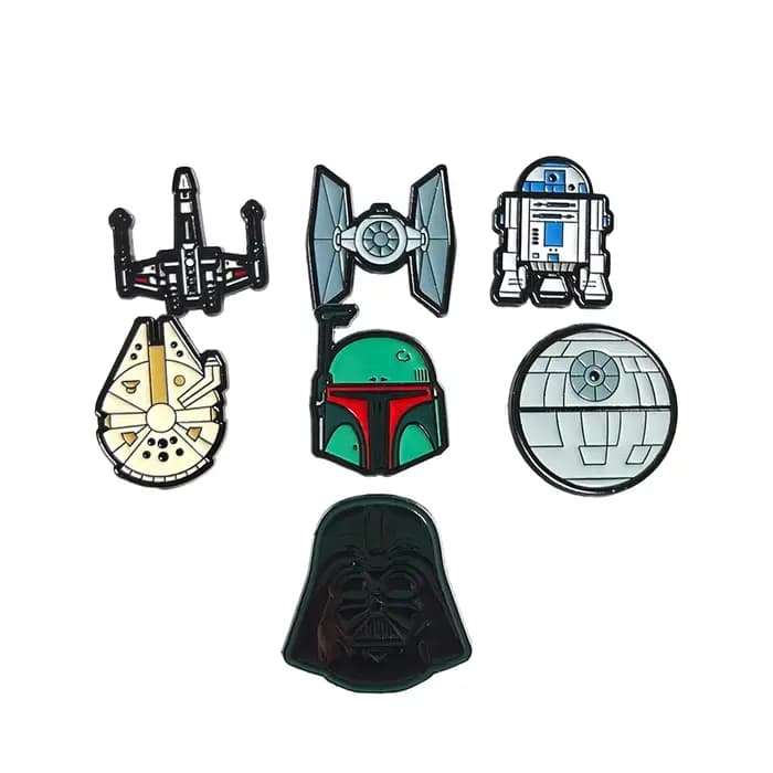 Ensemble de broches Star Wars - Stormtrooper R2-D2 Death Star Millennium Falcon Darth Vader Anime De