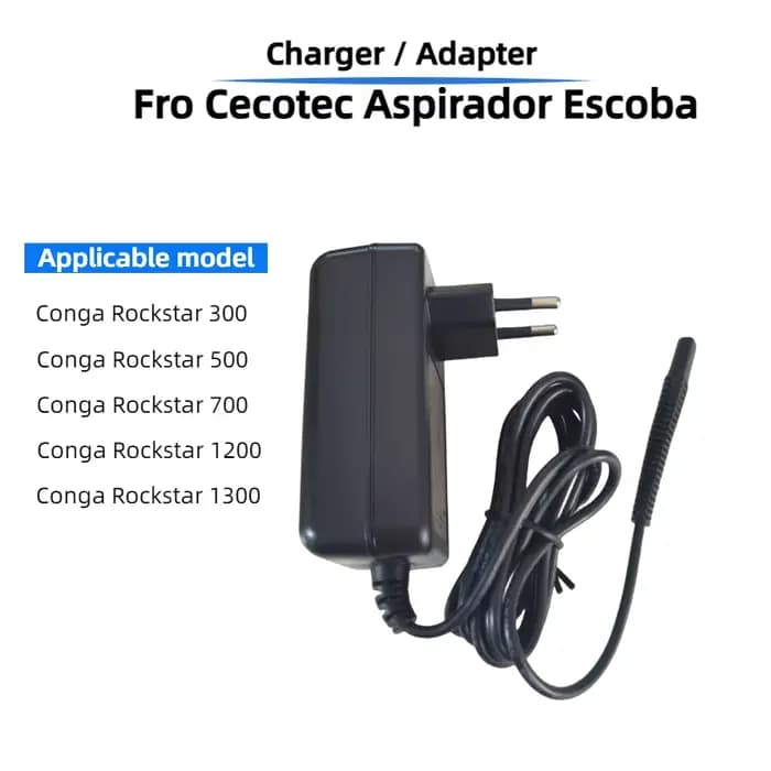 Chargeur pour Cecotec Conga Rockstar 300X-Treme/500/700 Ultimate/1200/1300, adaptateur de pièces d'a