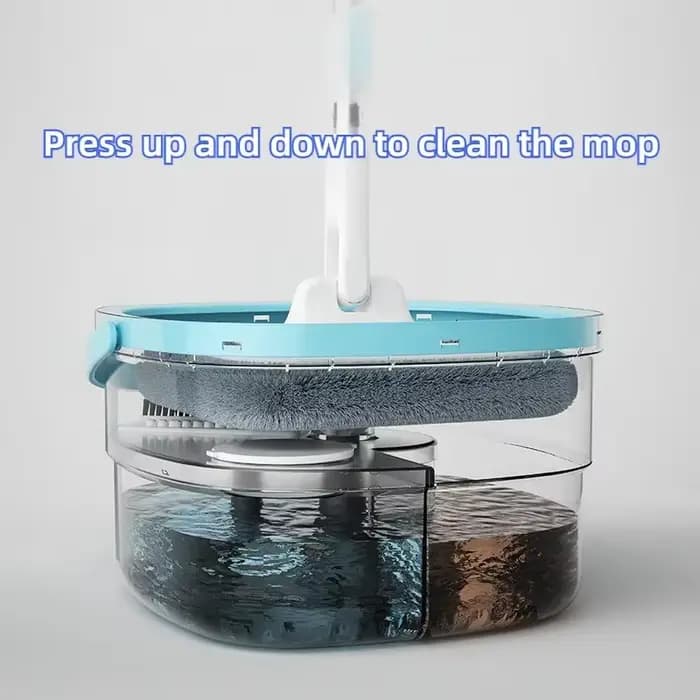Serpillères avec seau séparant l'eau sale de l'eau propre, rotation à 360 °, sans lavage des mains, 