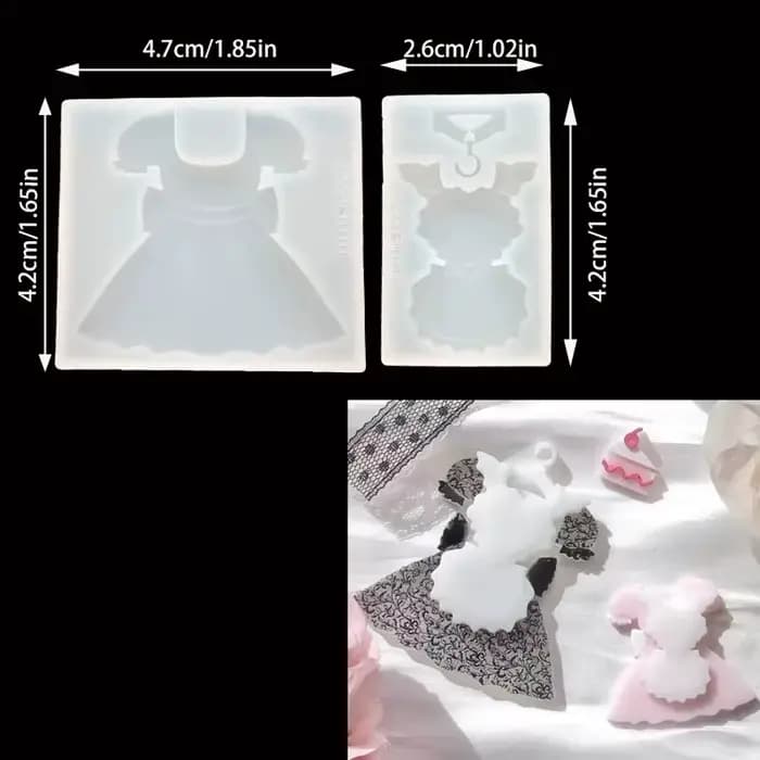 Accessoire de femme de chambre en forme de plis faits et habnommée, moule en résine de silicone, mou