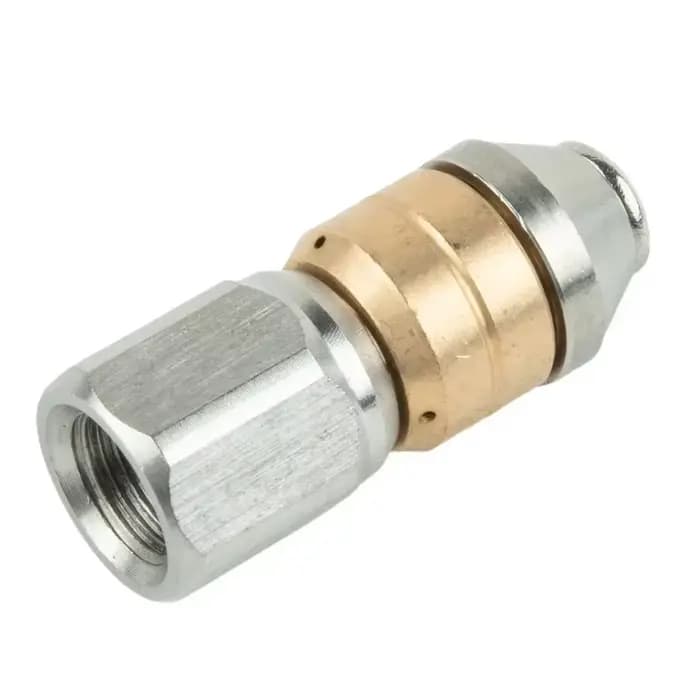 Buse haute pression 1 pièce 4000 PSI, en acier inoxydable, pivotante, pour débouchage et nettoyage d