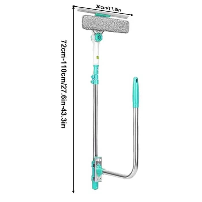Raclette de nettoyage de vitres en forme de U, brosse de nettoyage de vitres polyvalente de grande h