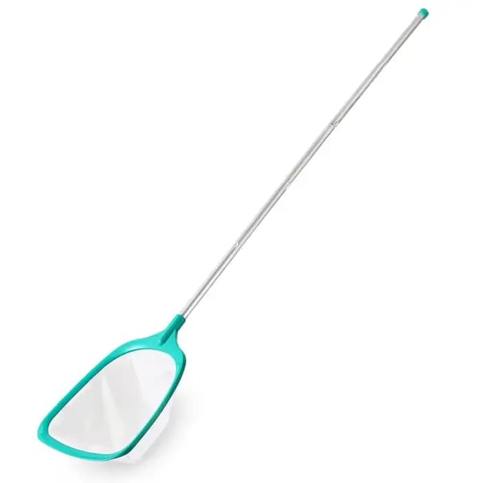 Épuisette à feuilles pour piscine avec manche en alliage d'aluminium pour le nettoyage des feuilles 