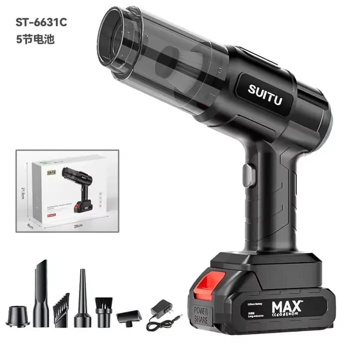 Aspirateur sans fil rechargeable super puissant et stable, haute aspiration, double usage pour la ma