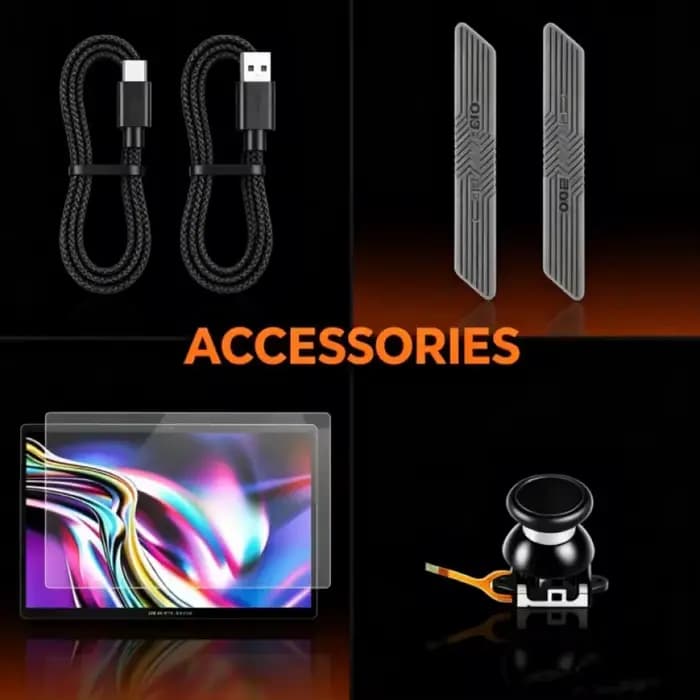 Ensemble d'accessoires pour console portable OneXPlayer - Protection d'écran, joystick, câble USB et