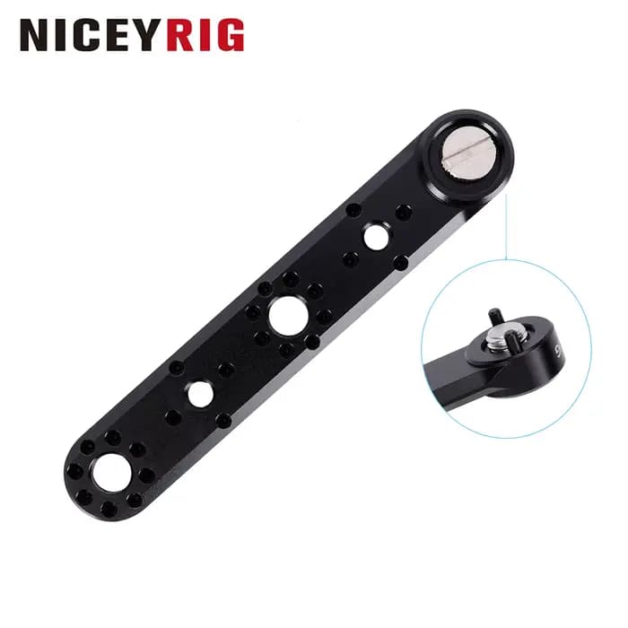 NICEYRIG Plaque de fixation pour rail NATO, accessoire vidéo, barre d'extension facile avec trous de