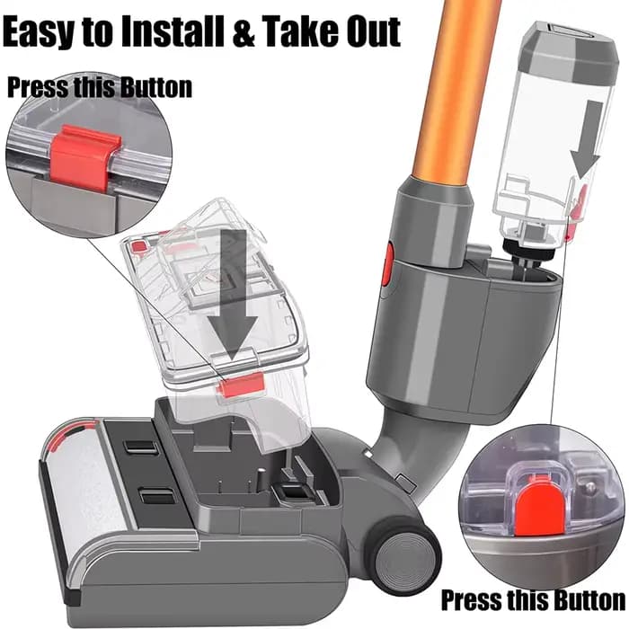 Tête de balai électrique pour Dyson V15, V11, V10, V8, V7, brosses à récurer à sec, support, équipé 