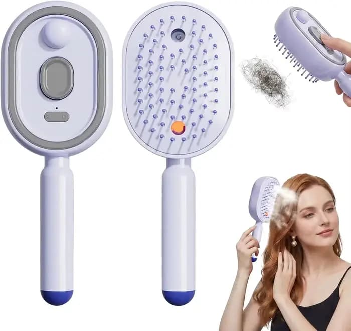 Brosse lissante électrique à vapeur 2026, brosse à cheveux massante à coussin d'air électrique recha