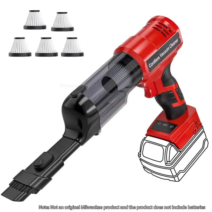 Aspirateur sans fil pour Milwaukee M18 Batterie 18V Aspirateur à main électrique 240W avec aspiratio