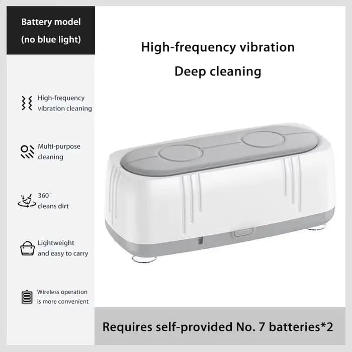 Nettoyeur à ultrasons pour lunettes 48KHz Haute fréquence USB Nettoyeur automatique de lunettes à lu