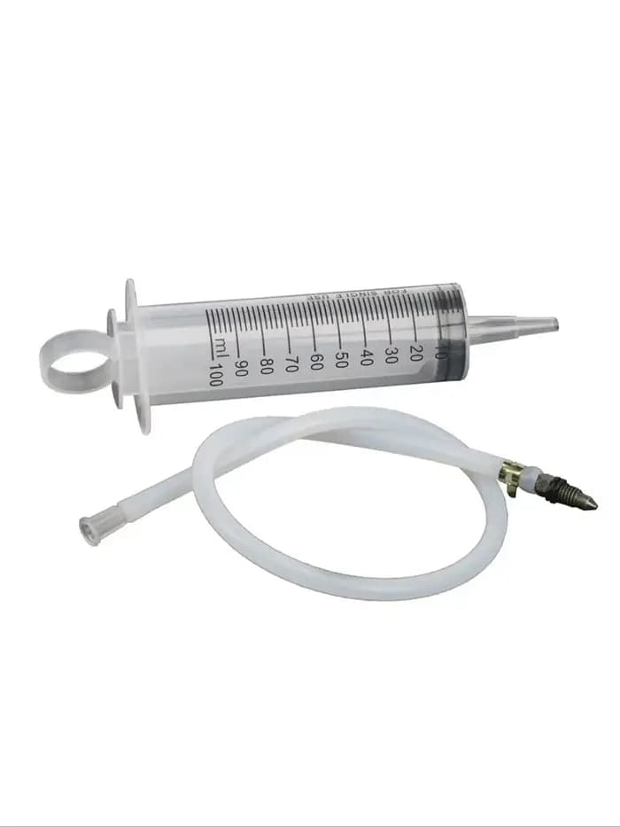 Kit d'outils de purge de frein de moto avec seringue 100 ml, extracteur de liquide de frein à disque