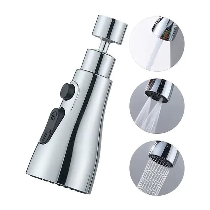 Rallonge de robinet de cuisine 3 en 1 universelle 360 °   Robinet de cuisine extractible rotatif, mu