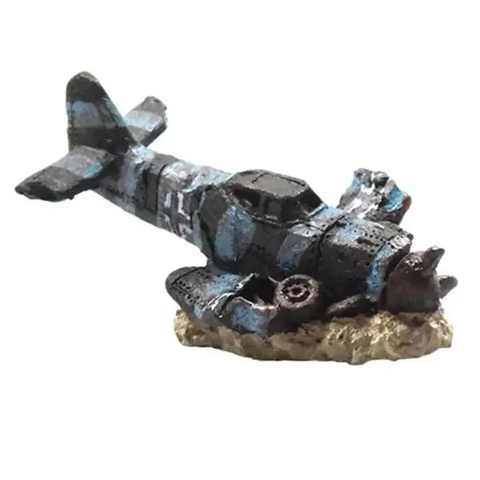 Accessoires d'aquarium petits avions en bateau, décor de décor de paysage, arrière-plan d'ornement d