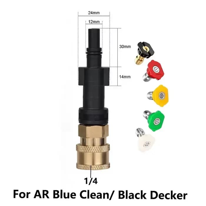 Adaptateur de pistolet à eau haute pression pour AR Blue Clean/Black Decker, pour connexion rapide, 