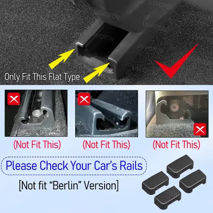 4 pièces Bouchons de rail de glissière de siège arrière pour Tesla Model Y Juniper Model YL Model 3 