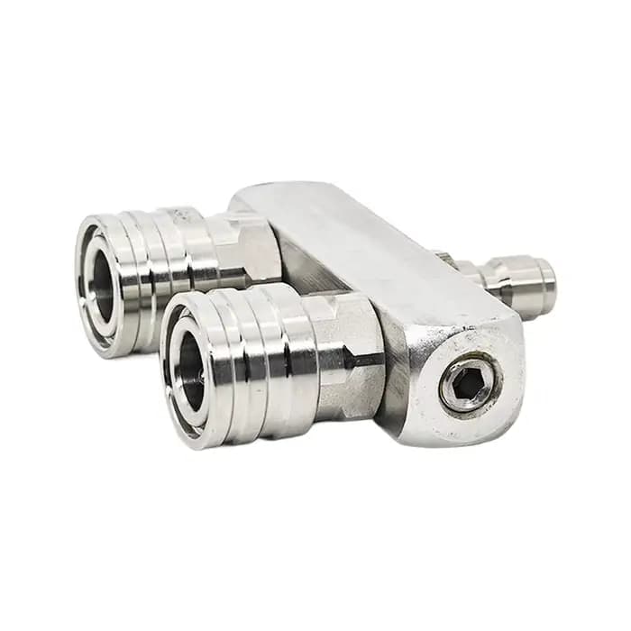 Adaptateur de double buse pour nettoyeur haute pression 2 en 1, connecteur rapide 1/4 pouce en alumi