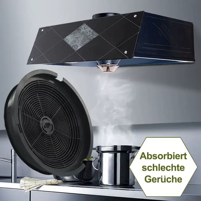 Filtre rond à charbon actif pour hotte aspirante Refsta K25, remplacement compatible, diamètre 190mm
