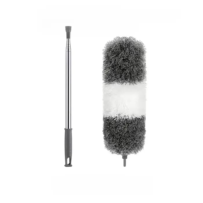 Brosse à poussière en microfibre de 2,8 m, balai de nettoyage de plafond courbé extensible, collecte