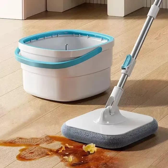 Serpillères avec seau séparant l'eau sale de l'eau propre, rotation à 360 °, sans lavage des mains, 