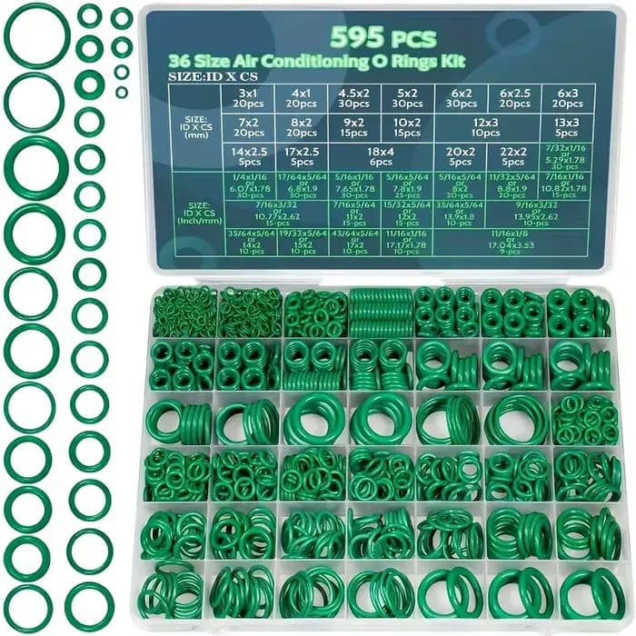 Kit d'assortiment de joints toriques pour climatisation, 595 pièces, 36 tailles, joint d'étanchéité 