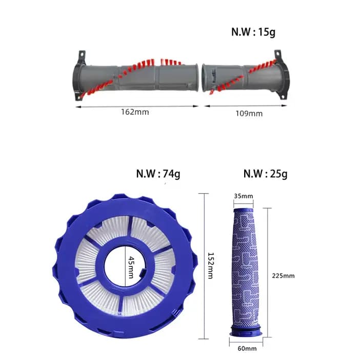 Compatible pour Dyson DC40 Multi Sol Animal Aspirateur DY-924405-01 DY-923587-02 DY-922676-01 Rouleau Brosse Hepa Filtre