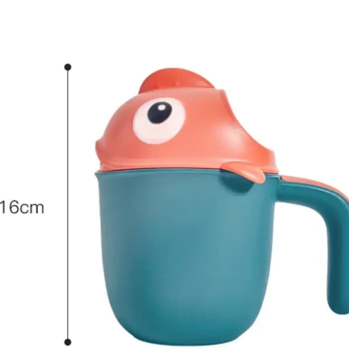 Pommeau de bain-douche pour bébé, tasse de rinçage, requin de dessin animé, jouet de bain mignon pour nourrissons de 0 à 6 ans, accessoires de salle de bain portables