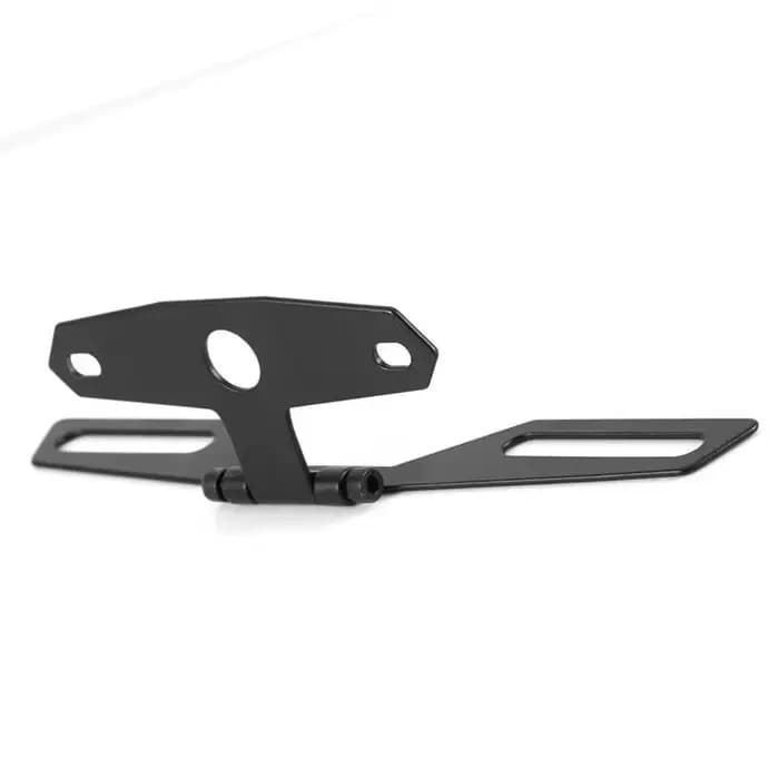 Nouveau support de plaque d'immatriculation en alliage d'aluminium CNC pour moto 2026, support de plaque pliable avec fixation pour feu arrière et support de fixation pour éclairage