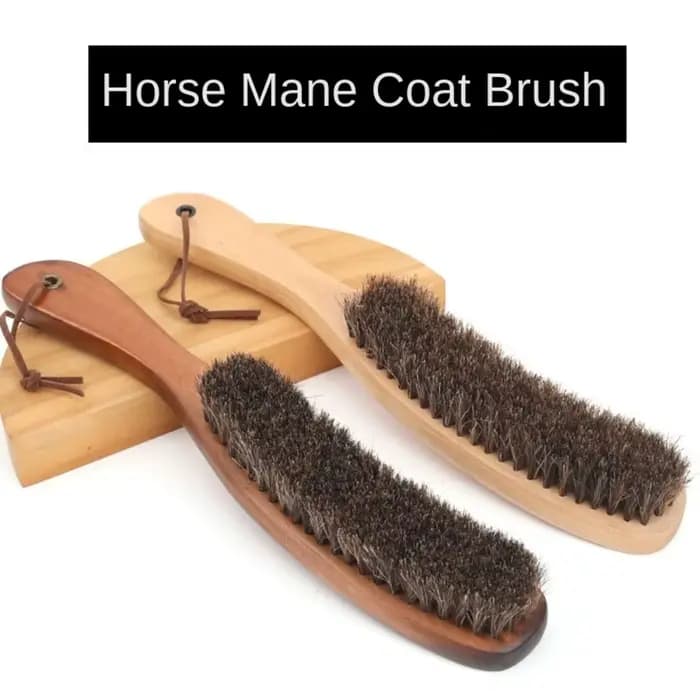 Brosse en crin de cheval en bois facile à utiliser