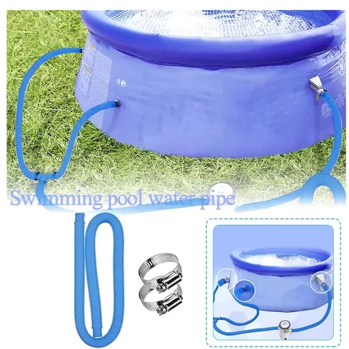 Tuyau de rechange bleu et blanc pour pompe de piscine hors sol, accessoire de 1 à 1/4 pouces, 1m, 1 pièce