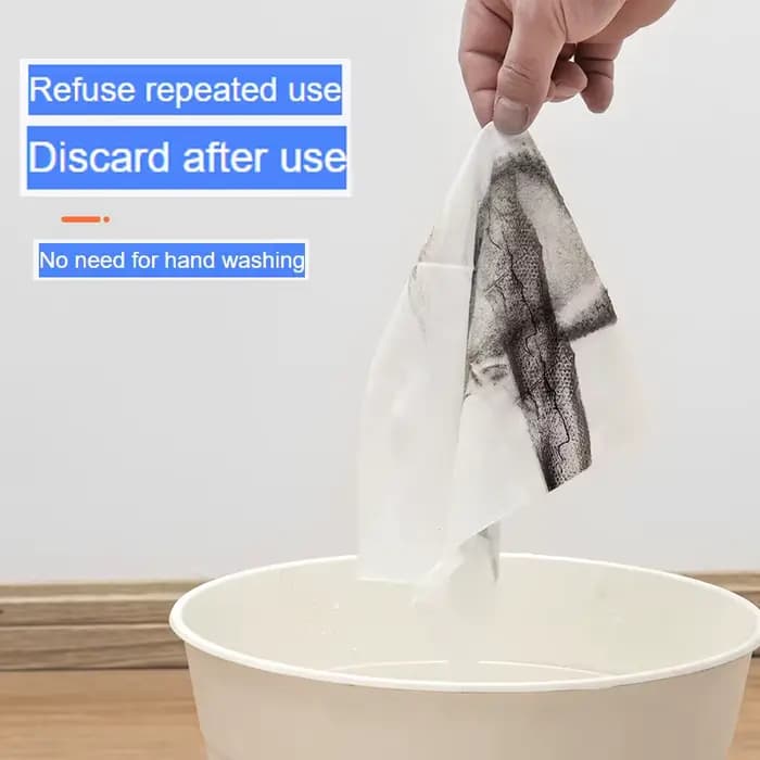 100 pièces Tête de rechange jetable en tissu pour balai serpillère