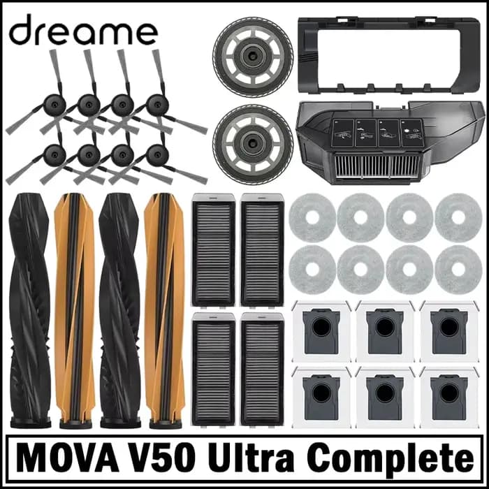 Pièces détachées complètes pour robot aspirateur MOVA V50 UItra : brosses latérales principales