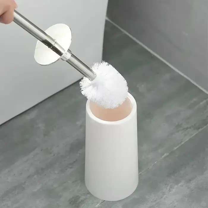 Brosse de toilette dorée de style créatif nordique avec support