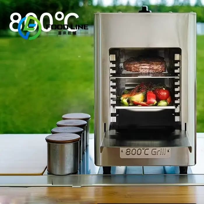 Four à steak portable à gaz haute température 800 degrés pour intérieur et extérieur, en acier inoxydable, machine à barbecue pour steak