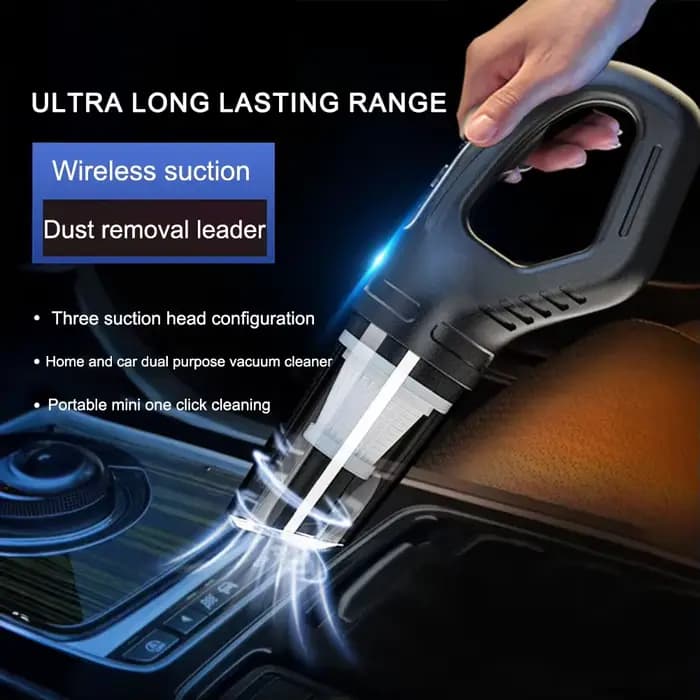 Aspirateur de voiture portable sans fil, rechargeable par USB, aspirateur à main puissant pour voiture, maison, bureau, nettoyage des poils d'animaux
