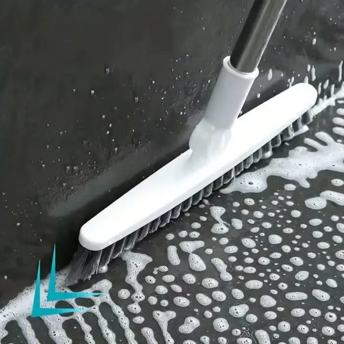Brosse de nettoyage robuste à long manche et poils durs pour sols