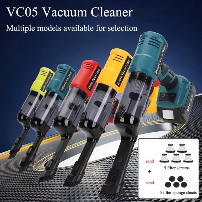 Aspirateur à moteur sans balais Portable VC05 pour batterie Li-ion Makita/DeWalt/Milwaukee/Bosch/Ryobi 18/20V avec réglage de la vitesse