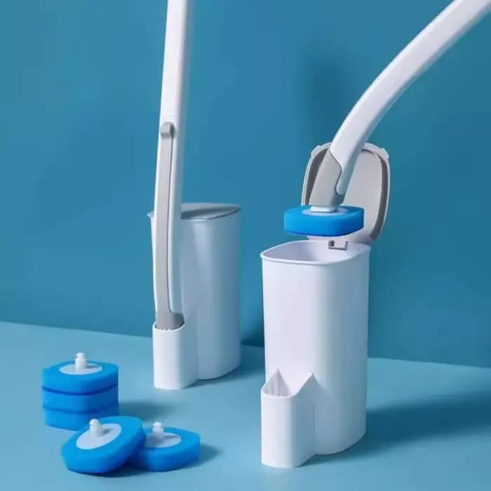 Brosse de toilette jetable avec liquide de nettoyage
