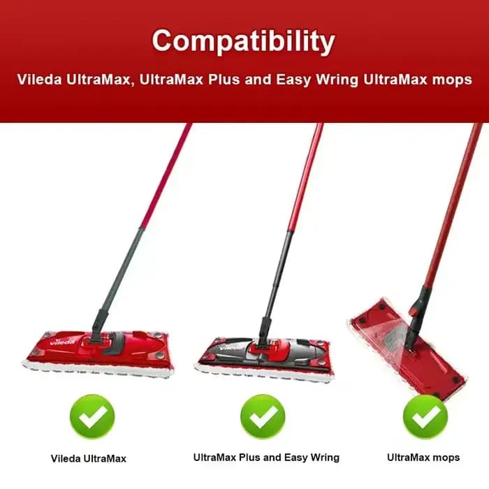 Recharges de tampons en microfibre pour balai serpillère Vileda 1-2 Spray Mop Ultramax / UltraMax Plus / Easywring UltraMax Mop Ultra MaT Vacuum Mop
