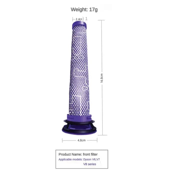Pré-filtre et post-filtre de remplacement pour aspirateurs Dyson V7 V8