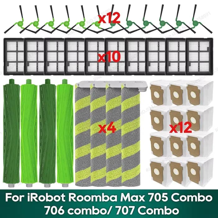 Kit de pièces de rechange compatibles pour iRobot Roomba Max 705 Combo / 706