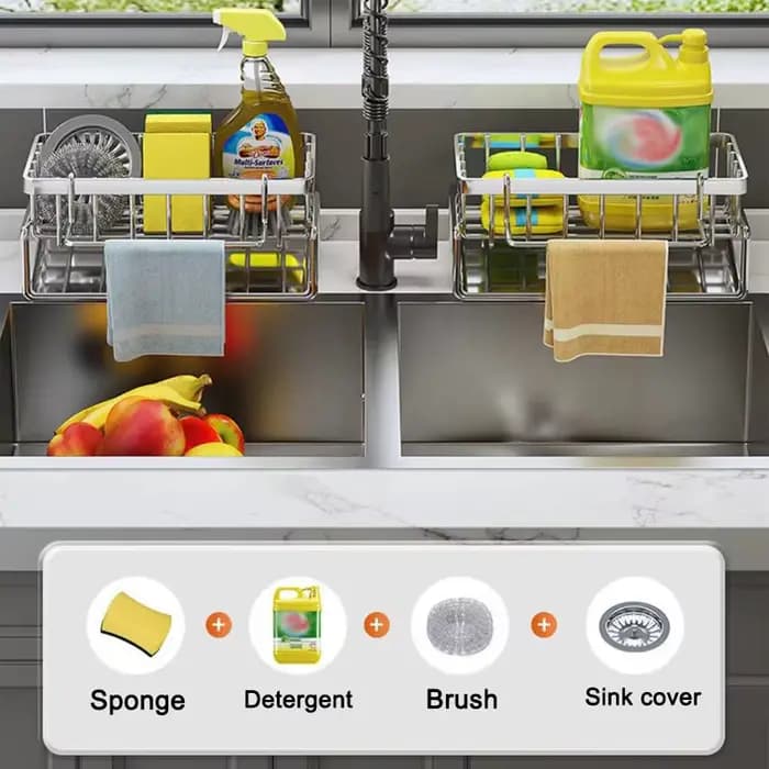Support de rangement pour outils de nettoyage d'évier